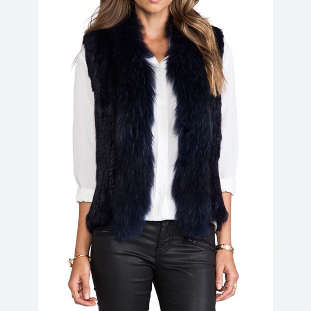 Tommy Hilfiger Elegant Black Faux Fur Vest